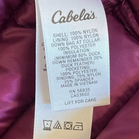2 Cabela's -Eddie Bauer 80% Down Filled Outdoor Vests Sz SP - Picture 5 of 12